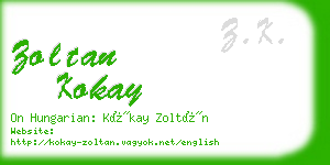 zoltan kokay business card